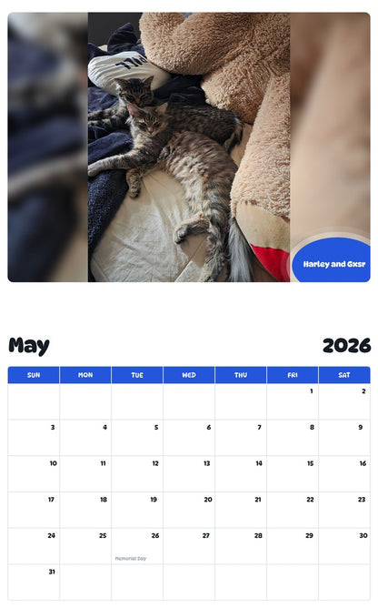 2026 - 2027 Harley and Gxsr - Pawidols Pet Calendar