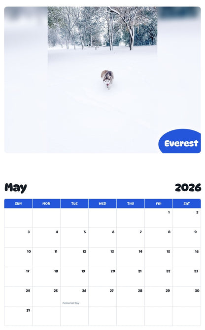 2026 - 2027 Everest - Pawidols Pet Calendar