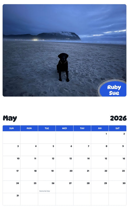 2026 - 2027 Ruby Sue - Pawidols Pet Calendar