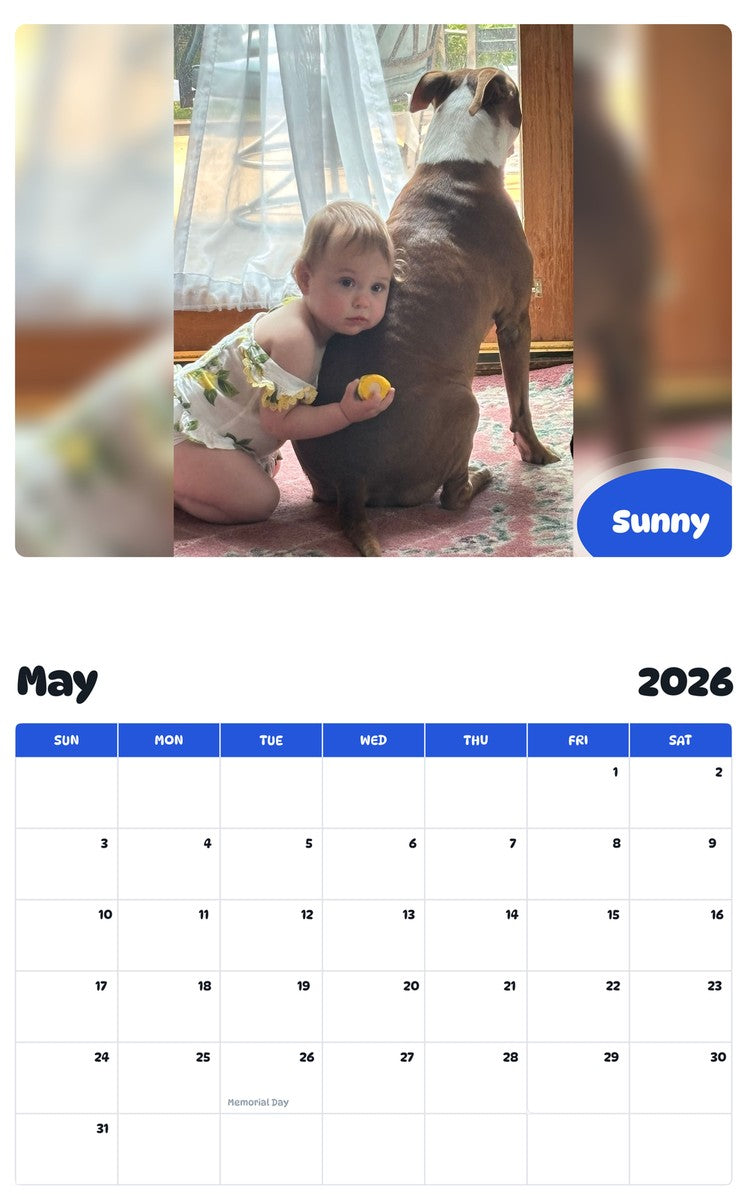 2026 - 2027 Sunny - Pawidols Pet Calendar