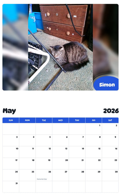 2026 - 2027 Simon - Pawidols Pet Calendar