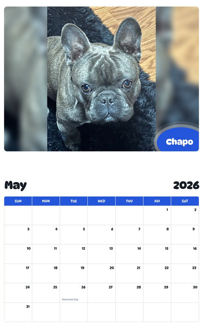 2026 - 2027 Chapo - Pawidols Pet Calendar