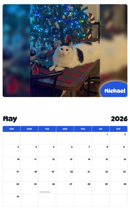 2026 - 2027 Michael - Pawidols Pet Calendar