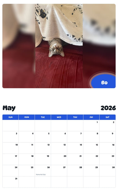 2026 - 2027 Bo - Pawidols Pet Calendar