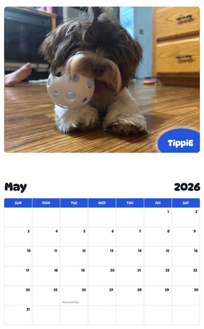 2026 - 2027 TippiE - Pawidols Pet Calendar