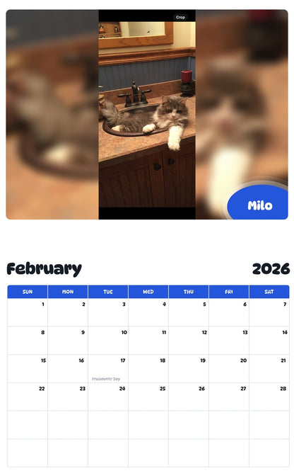 October 2025 - September 2026 Milo - Pawidols Pet Calendar