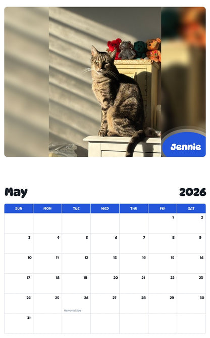 2026 - 2027 Jennie - Pawidols Pet Calendar