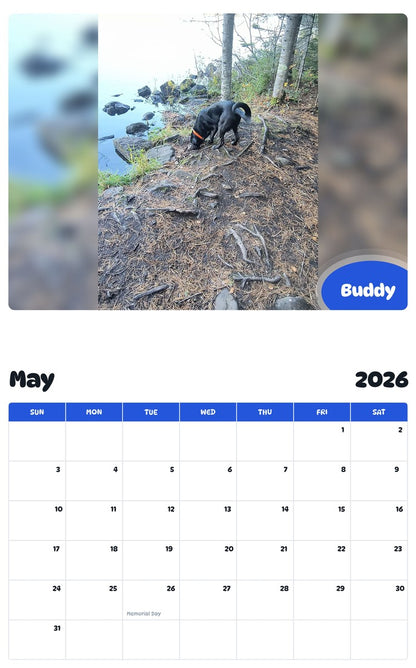 2026 - 2027 Buddy - Pawidols Pet Calendar