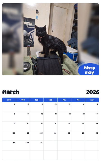 November 2025 - October 2026 Missy may - Pawidols Pet Calendar