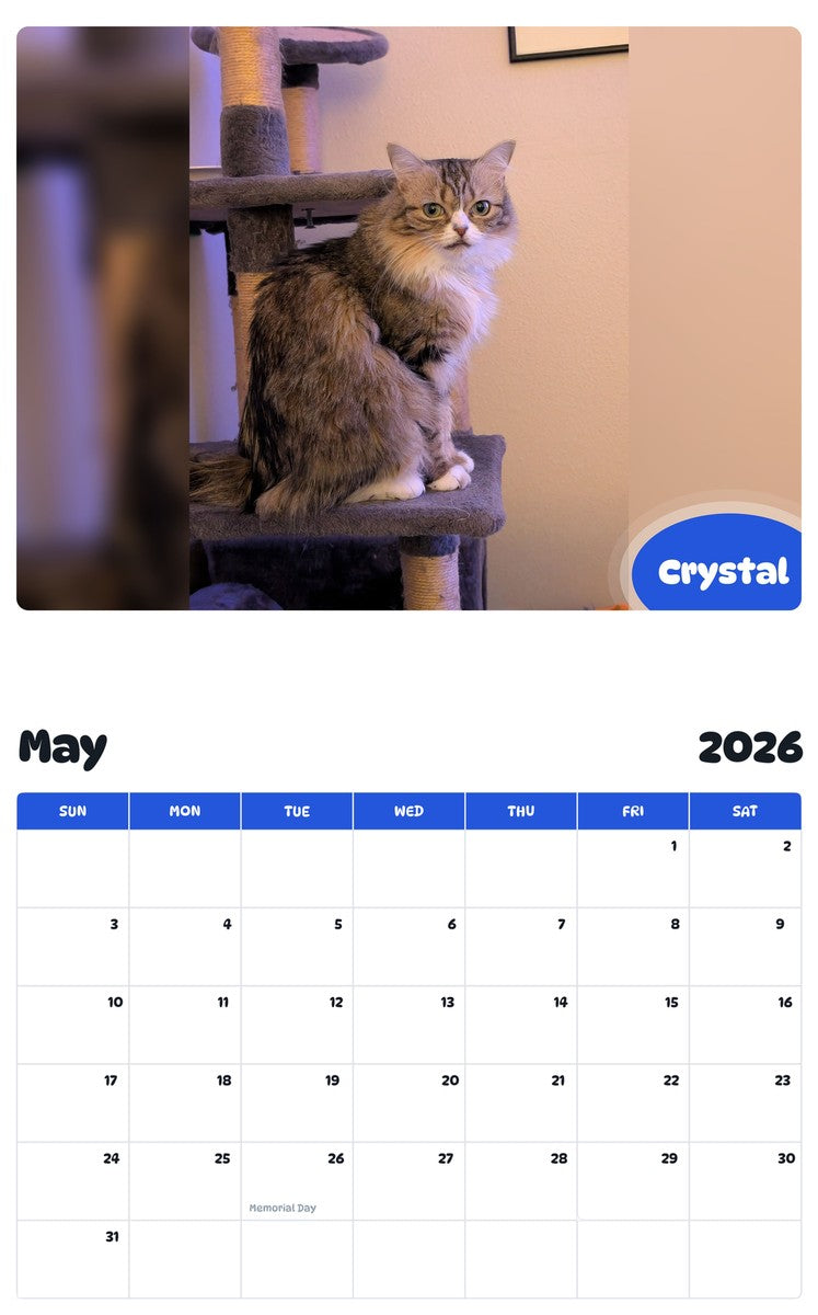 2026 - 2027 Crystal - Pawidols Pet Calendar