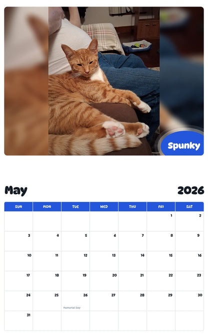 2026 - 2027 Spunky - Pawidols Pet Calendar