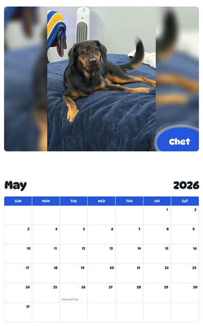 2026 - 2027 Chet - Pawidols Pet Calendar