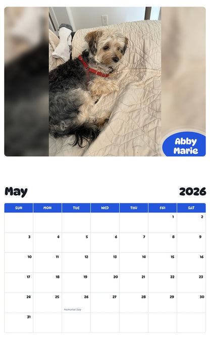 2026 - 2027 Abby Marie - Pawidols Pet Calendar