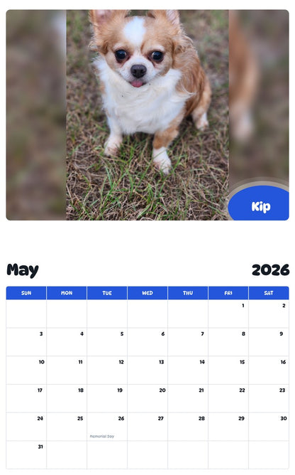 2026 - 2027 Kip - Pawidols Pet Calendar