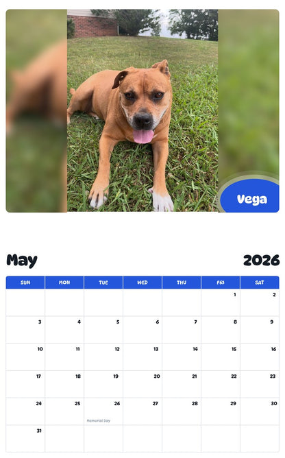 2026 - 2027 Vega - Pawidols Pet Calendar