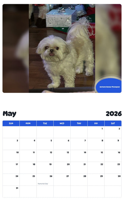 2026 - 2027 Autumn Renae Thompson - Pawidols Pet Calendar