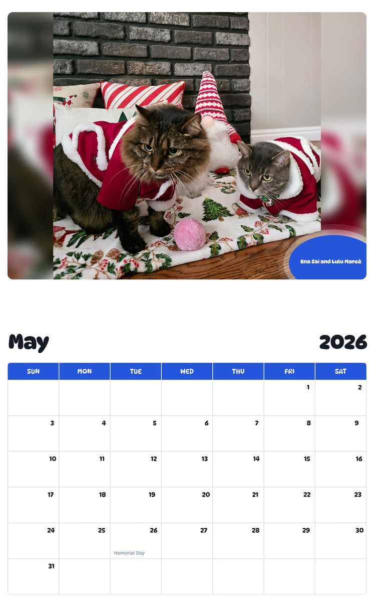 2026 - 2027 Ena Saí and Lulu Mareè - Pawidols Pet Calendar