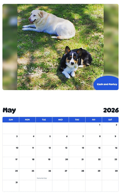 2026 - 2027 Cash and Marley - Pawidols Pet Calendar