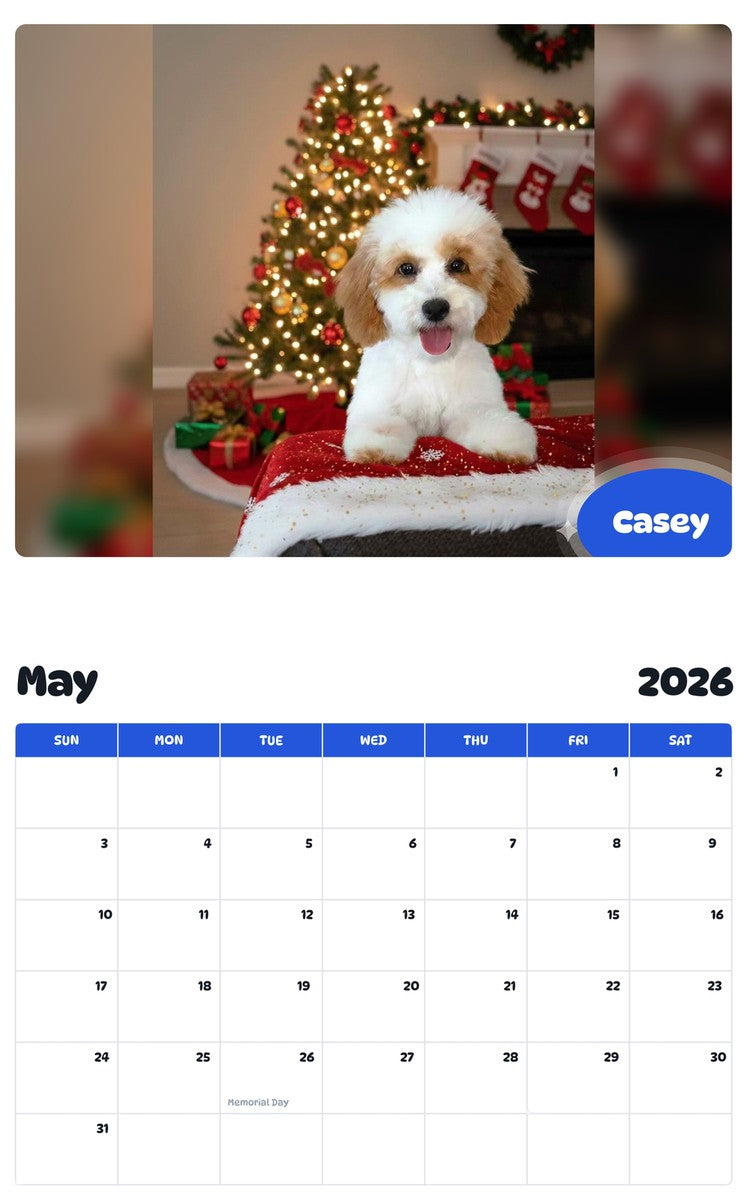 2026 - 2027 Casey - Pawidols Pet Calendar