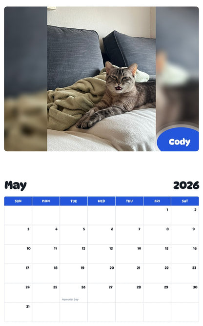 2026 - 2027 Cody - Pawidols Pet Calendar