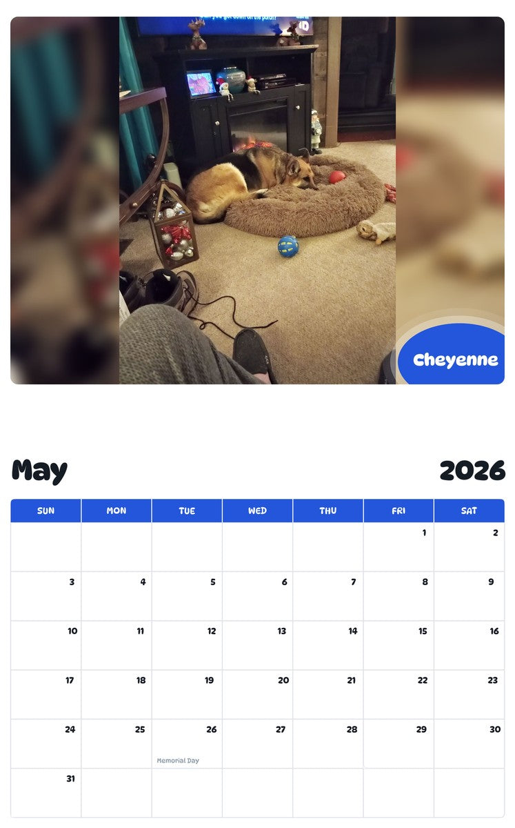 2026 - 2027 Cheyenne - Pawidols Pet Calendar