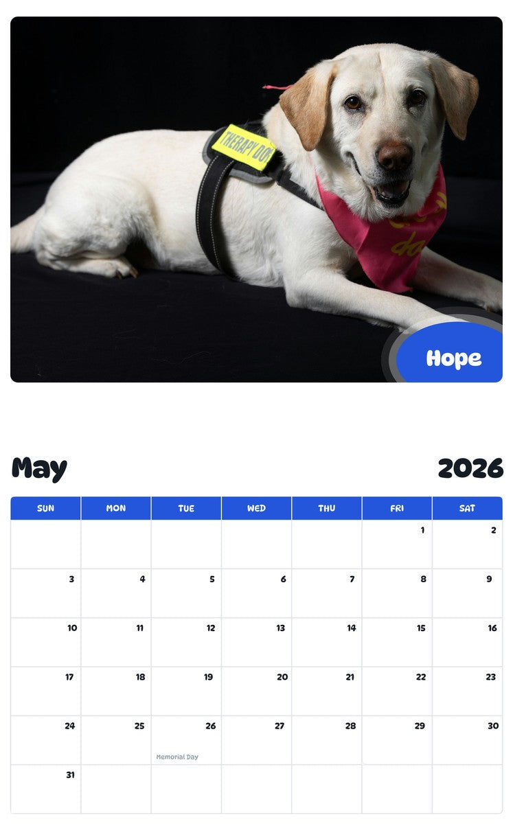 2026 - 2027 Hope - Pawidols Pet Calendar