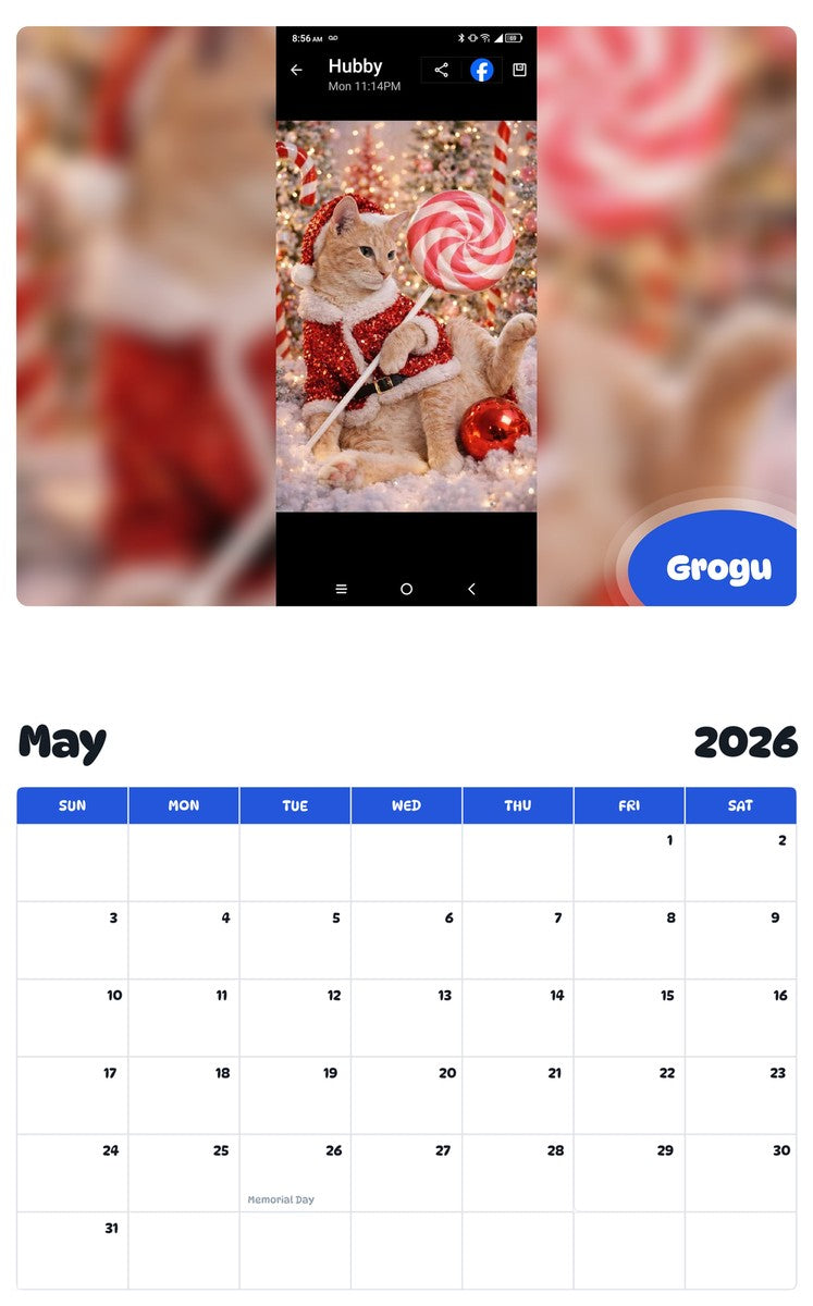 2026 - 2027 Grogu - Pawidols Pet Calendar