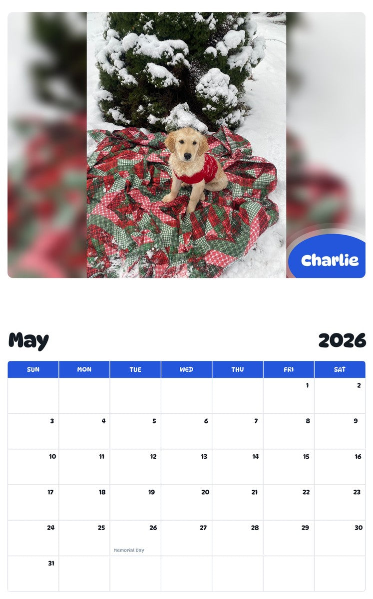2026 - 2027 Charlie - Pawidols Pet Calendar