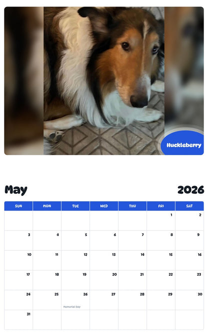 2026 - 2027 Huckleberry - Pawidols Pet Calendar