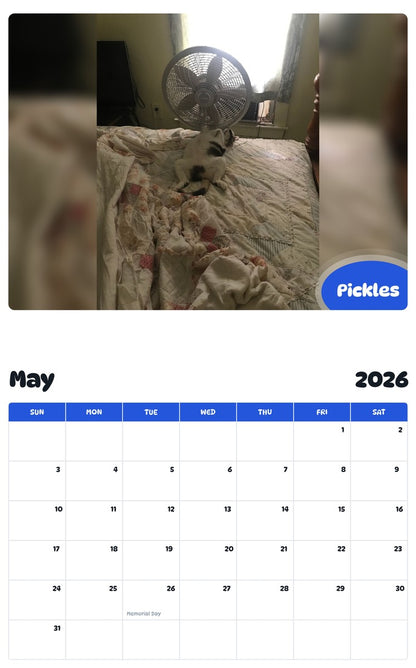 2026 - 2027 Pickles - Pawidols Pet Calendar