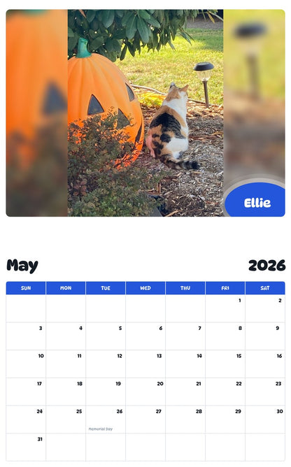 2026 - 2027 Ellie - Pawidols Pet Calendar
