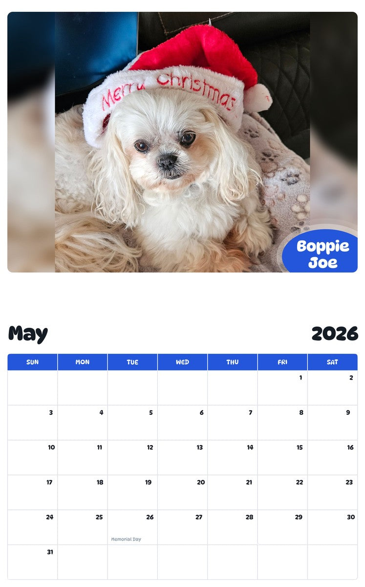 2026 - 2027 Boppie Joe - Pawidols Pet Calendar