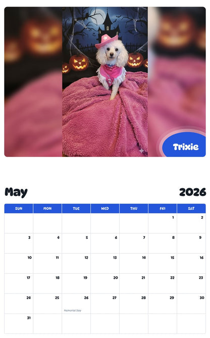 2026 - 2027 Trixie - Pawidols Pet Calendar