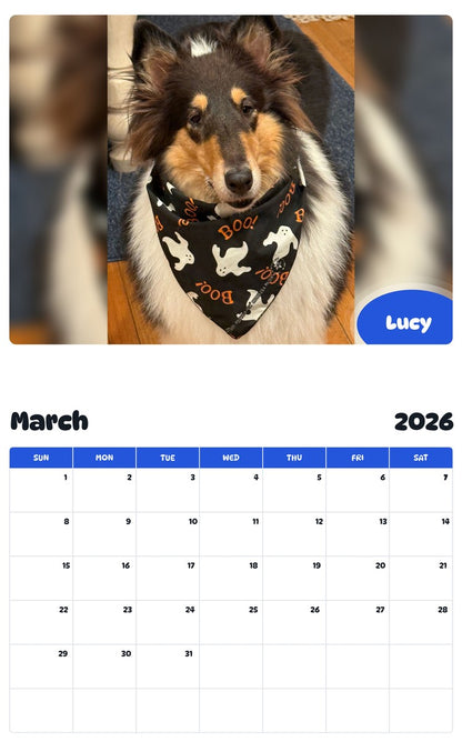 November 2025 - October 2026 Lucy - Pawidols Pet Calendar