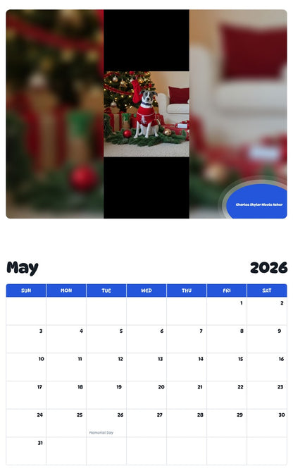 2026 - 2027 Charlee Skylar Nicole Asher - Pawidols Pet Calendar