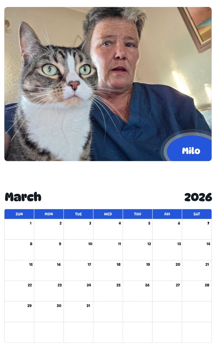 November 2025 - October 2026 Milo - Pawidols Pet Calendar
