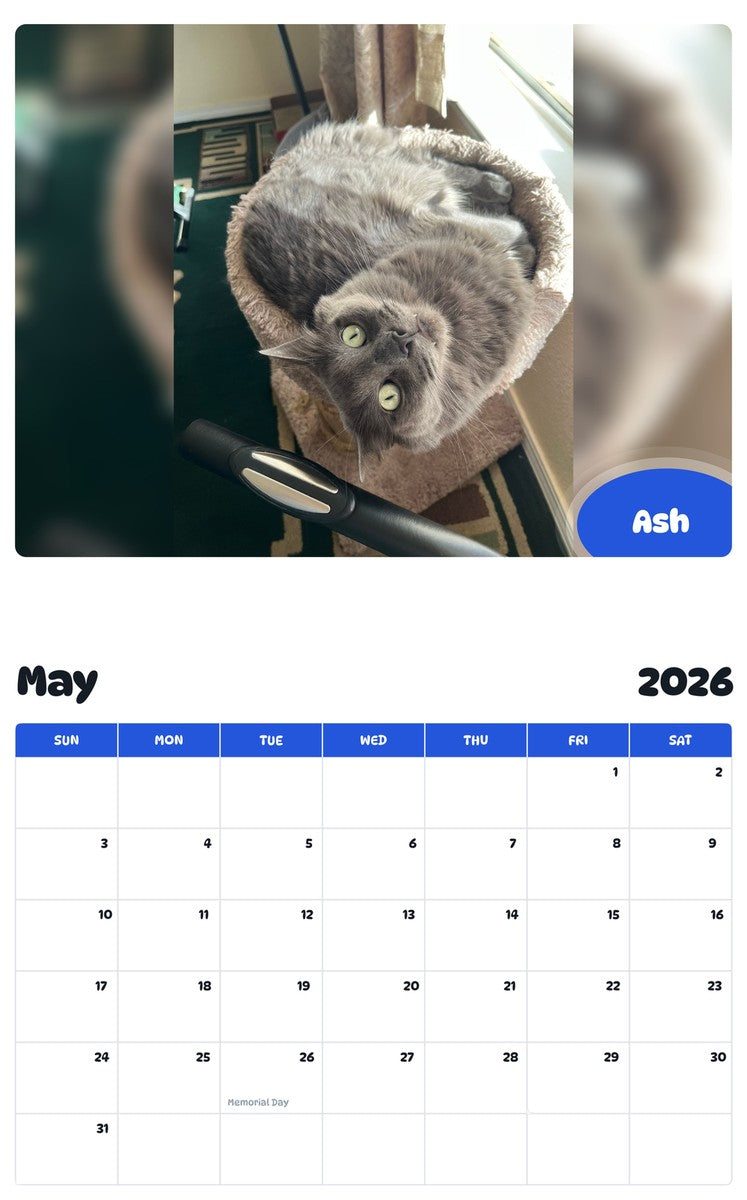 2026 - 2027 Ash - Pawidols Pet Calendar