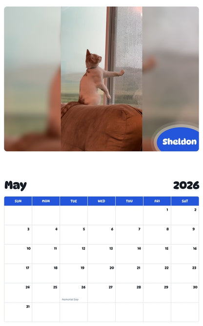 2026 - 2027 Sheldon - Pawidols Pet Calendar