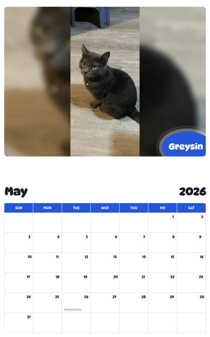 2026 - 2027 Greysin - Pawidols Pet Calendar