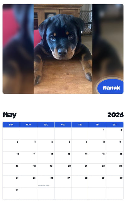 2026 - 2027 Nanuk - Pawidols Pet Calendar
