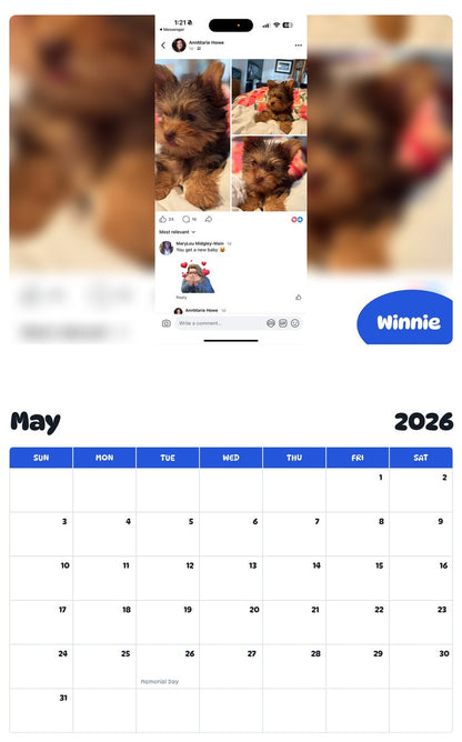 2026 - 2027 Winnie - Pawidols Pet Calendar