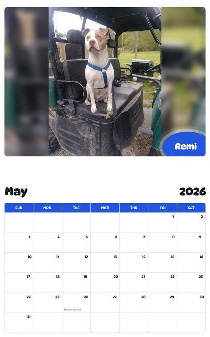 2026 - 2027 Remi - Pawidols Pet Calendar