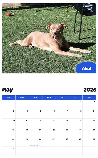2026 - 2027 Abel - Pawidols Pet Calendar