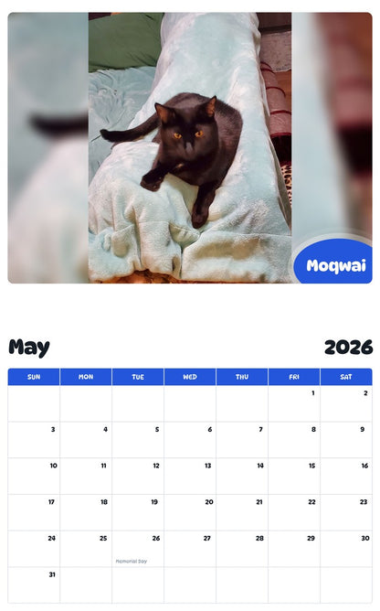 2026 - 2027 Moqwai - Pawidols Pet Calendar