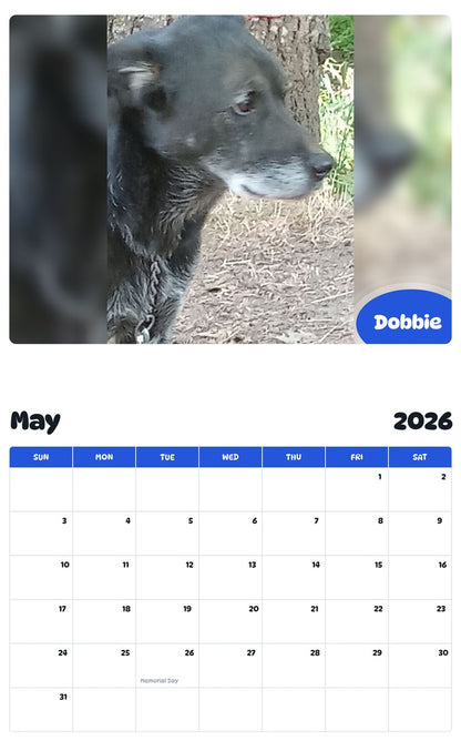 2026 - 2027 Dobbie - Pawidols Pet Calendar