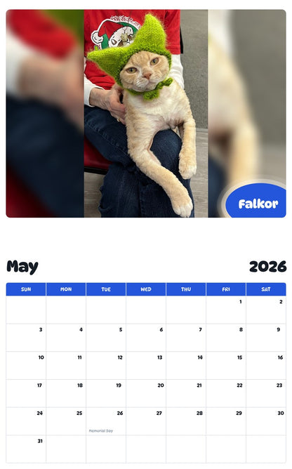 2026 - 2027 Falkor - Pawidols Pet Calendar