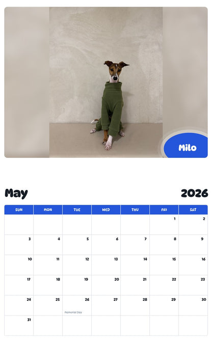 2026 - 2027 Milo - Pawidols Pet Calendar