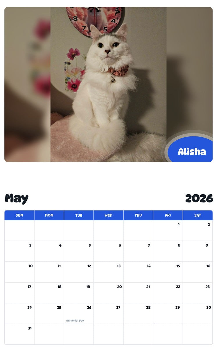 2026 - 2027 Alisha - Pawidols Pet Calendar