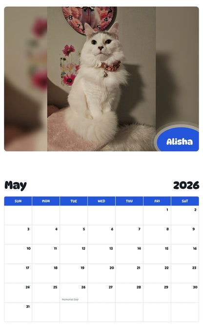 2026 - 2027 Alisha - Pawidols Pet Calendar