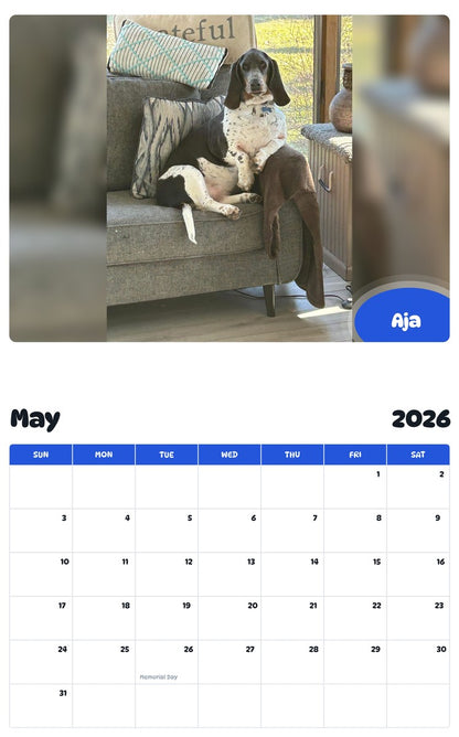 2026 - 2027 Aja - Pawidols Pet Calendar